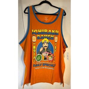 Naruto Shippuden Collection Orange Tank Top Size 3XL